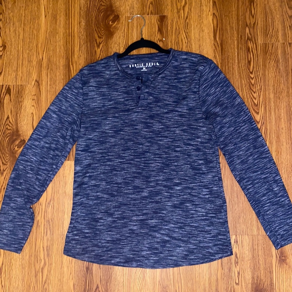 Dark blue Heather Henley - rustic souls